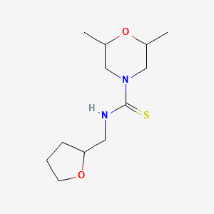 molecular formula C12H22N2O2S B4119196 2,6-dimethyl-N-(tetrahydro-2-furanylmethyl)-4-morpholinecarbothioamide 