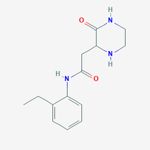 molecular formula C14H19N3O2 B4119236 N-(2-ethylphenyl)-2-(3-oxo-2-piperazinyl)acetamide 