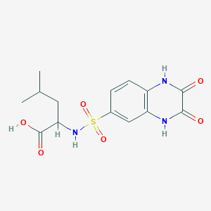 molecular formula C14H17N3O6S B4119244 N-[(2,3-dioxo-1,2,3,4-tetrahydro-6-quinoxalinyl)sulfonyl]leucine 