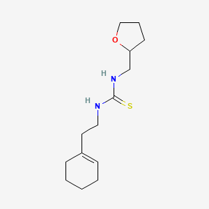 molecular formula C14H24N2OS B4119287 N-[2-(1-cyclohexen-1-yl)ethyl]-N'-(tetrahydro-2-furanylmethyl)thiourea 