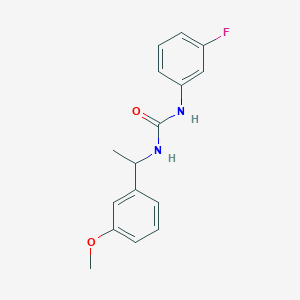molecular formula C16H17FN2O2 B4119292 N-(3-fluorophenyl)-N'-[1-(3-methoxyphenyl)ethyl]urea 