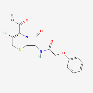 3-chloro-8-oxo-7-[(phenoxyacetyl)amino]-5-thia-1-azabicyclo[4.2.0]oct-2-ene-2-carboxylic acid