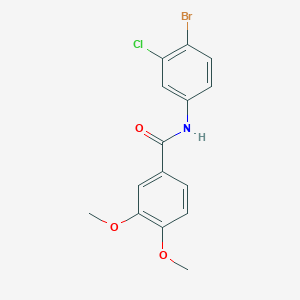 molecular formula C15H13BrClNO3 B4119319 N-(4-bromo-3-chlorophenyl)-3,4-dimethoxybenzamide 