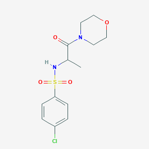 molecular formula C13H17ClN2O4S B4119322 4-chloro-N-[1-methyl-2-(4-morpholinyl)-2-oxoethyl]benzenesulfonamide 