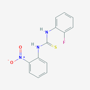 molecular formula C13H10FN3O2S B4119344 N-(2-fluorophenyl)-N'-(2-nitrophenyl)thiourea 