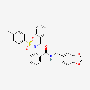 molecular formula C29H26N2O5S B4119362 N-(1,3-benzodioxol-5-ylmethyl)-2-{benzyl[(4-methylphenyl)sulfonyl]amino}benzamide 