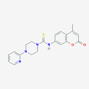 molecular formula C20H20N4O2S B4119373 N-(4-methyl-2-oxo-2H-chromen-7-yl)-4-(2-pyridinyl)-1-piperazinecarbothioamide 