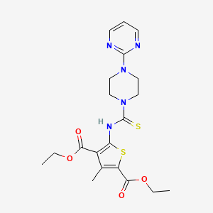 diethyl 3-methyl-5-({[4-(2-pyrimidinyl)-1-piperazinyl]carbonothioyl}amino)-2,4-thiophenedicarboxylate