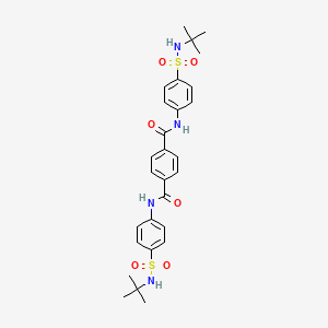 molecular formula C28H34N4O6S2 B4119410 N,N'-bis{4-[(tert-butylamino)sulfonyl]phenyl}terephthalamide 