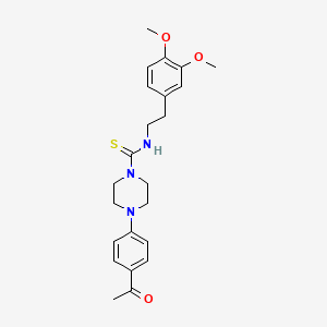 4-(4-acetylphenyl)-N-[2-(3,4-dimethoxyphenyl)ethyl]-1-piperazinecarbothioamide