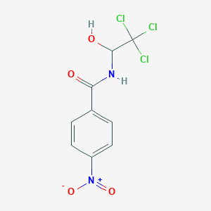 molecular formula C9H7Cl3N2O4 B411945 4-nitro-N-(2,2,2-trichloro-1-hydroxyethyl)benzamide 