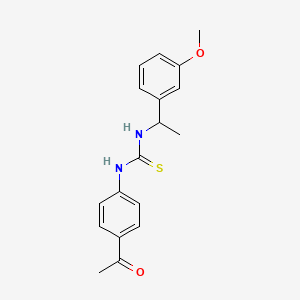 molecular formula C18H20N2O2S B4119455 N-(4-acetylphenyl)-N'-[1-(3-methoxyphenyl)ethyl]thiourea 