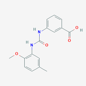 molecular formula C16H16N2O4 B4119482 3-({[(2-methoxy-5-methylphenyl)amino]carbonyl}amino)benzoic acid 