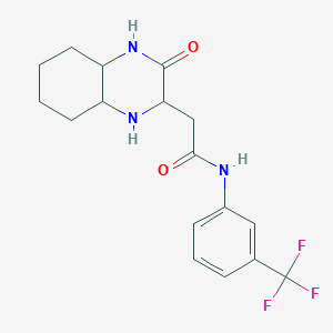 molecular formula C17H20F3N3O2 B4119493 2-(3-oxodecahydro-2-quinoxalinyl)-N-[3-(trifluoromethyl)phenyl]acetamide 
