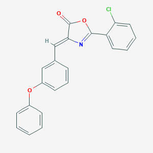 molecular formula C22H14ClNO3 B411950 2-(2-chlorophenyl)-4-(3-phenoxybenzylidene)-1,3-oxazol-5(4H)-one 