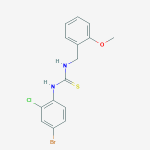 molecular formula C15H14BrClN2OS B4119522 N-(4-bromo-2-chlorophenyl)-N'-(2-methoxybenzyl)thiourea 