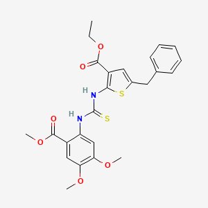 ethyl 5-benzyl-2-[({[4,5-dimethoxy-2-(methoxycarbonyl)phenyl]amino}carbonothioyl)amino]-3-thiophenecarboxylate