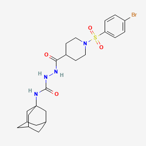 molecular formula C23H31BrN4O4S B4119545 N-1-adamantyl-2-({1-[(4-bromophenyl)sulfonyl]-4-piperidinyl}carbonyl)hydrazinecarboxamide 