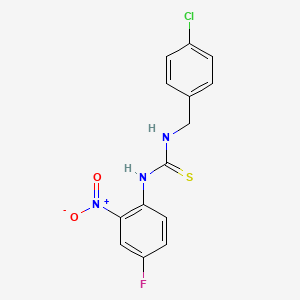 molecular formula C14H11ClFN3O2S B4119548 N-(4-chlorobenzyl)-N'-(4-fluoro-2-nitrophenyl)thiourea 