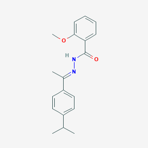 molecular formula C19H22N2O2 B411957 N'-[1-(4-isopropylphenyl)ethylidene]-2-methoxybenzohydrazide 