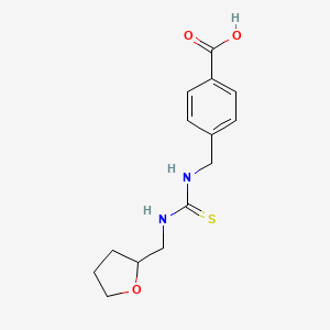 molecular formula C14H18N2O3S B4119583 4-[({[(tetrahydro-2-furanylmethyl)amino]carbonothioyl}amino)methyl]benzoic acid 