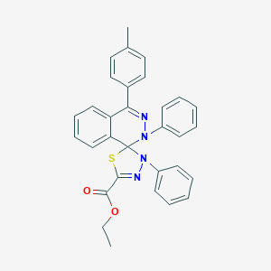 Ethyl 4-(4-methylphenyl)-2,4'-diphenyl-1,2,4',5'-tetrahydrospiro[phthalazine-1,5'-[1,3,4]-thiadiazole]-2'-carboxylate