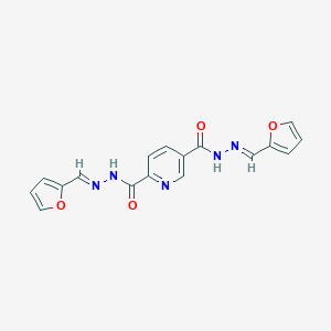 molecular formula C17H13N5O4 B411960 N'~2~,N'~5~-bis(2-furylmethylene)-2,5-pyridinedicarbohydrazide 