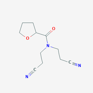 molecular formula C11H15N3O2 B4119609 N,N-bis(2-cyanoethyl)tetrahydro-2-furancarboxamide 