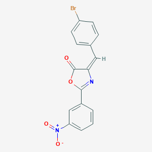 molecular formula C16H9BrN2O4 B411962 4-(4-bromobenzylidene)-2-{3-nitrophenyl}-1,3-oxazol-5(4H)-one 