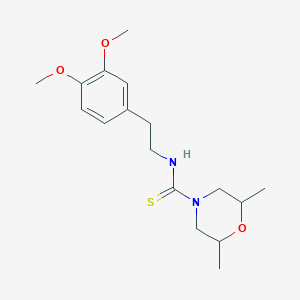 molecular formula C17H26N2O3S B4119621 N-[2-(3,4-dimethoxyphenyl)ethyl]-2,6-dimethyl-4-morpholinecarbothioamide 
