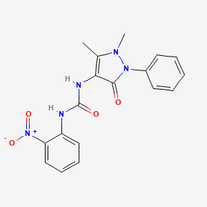 molecular formula C18H17N5O4 B4119633 N-(1,5-二甲基-3-氧代-2-苯基-2,3-二氢-1H-吡唑-4-基)-N'-(2-硝基苯基)脲 