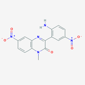 molecular formula C15H11N5O5 B411964 3-(2-Amino-5-nitro-phenyl)-1-methyl-6-nitro-1H-quinoxalin-2-one 