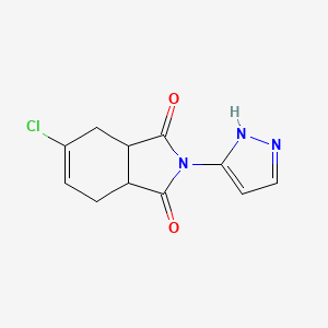molecular formula C11H10ClN3O2 B4119713 5-chloro-2-(1H-pyrazol-3-yl)-3a,4,7,7a-tetrahydro-1H-isoindole-1,3(2H)-dione 
