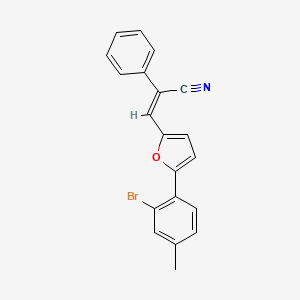 molecular formula C20H14BrNO B4119733 3-[5-(2-bromo-4-methylphenyl)-2-furyl]-2-phenylacrylonitrile 