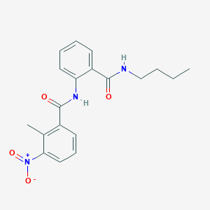 molecular formula C19H21N3O4 B4119742 N-{2-[(butylamino)carbonyl]phenyl}-2-methyl-3-nitrobenzamide 
