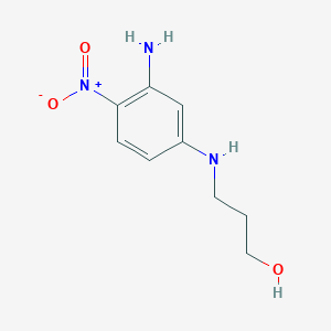 molecular formula C9H13N3O3 B411975 3-[(3-Amino-4-nitrophenyl)amino]propan-1-ol 