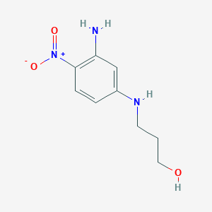 molecular formula C9H13N3O3 B411975 3-{3-amino-4-nitroanilino}-1-propanol 