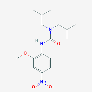 molecular formula C16H25N3O4 B4119754 N,N-diisobutyl-N'-(2-methoxy-4-nitrophenyl)urea 