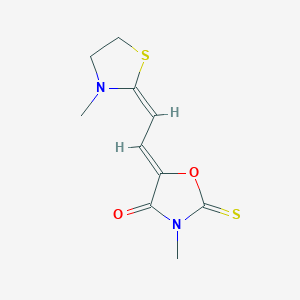 molecular formula C10H12N2O2S2 B411979 3-Methyl-5-[2-(3-methyl-1,3-thiazolidin-2-ylidene)ethylidene]-2-thioxo-1,3-oxazolidin-4-one 