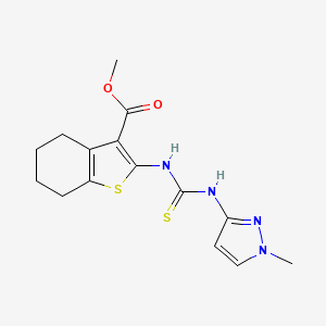 methyl 2-({[(1-methyl-1H-pyrazol-3-yl)amino]carbonothioyl}amino)-4,5,6,7-tetrahydro-1-benzothiophene-3-carboxylate