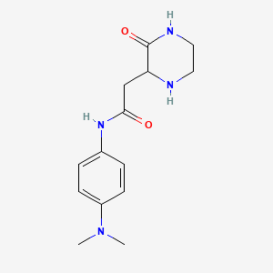 molecular formula C14H20N4O2 B4119828 N-[4-(dimethylamino)phenyl]-2-(3-oxo-2-piperazinyl)acetamide 