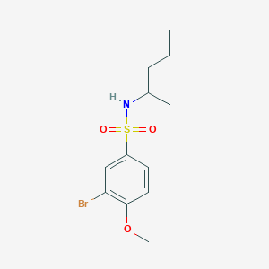 molecular formula C12H18BrNO3S B4119839 3-bromo-4-methoxy-N-(1-methylbutyl)benzenesulfonamide 