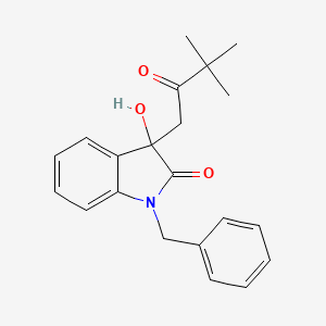 molecular formula C21H23NO3 B4119845 1-benzyl-3-(3,3-dimethyl-2-oxobutyl)-3-hydroxy-1,3-dihydro-2H-indol-2-one 