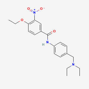 molecular formula C20H25N3O4 B4119854 N-{4-[(diethylamino)methyl]phenyl}-4-ethoxy-3-nitrobenzamide 
