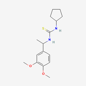 molecular formula C16H24N2O2S B4119857 N-cyclopentyl-N'-[1-(3,4-dimethoxyphenyl)ethyl]thiourea 