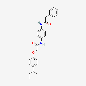 molecular formula C26H28N2O3 B4119882 2-(4-sec-butylphenoxy)-N-{4-[(phenylacetyl)amino]phenyl}acetamide 