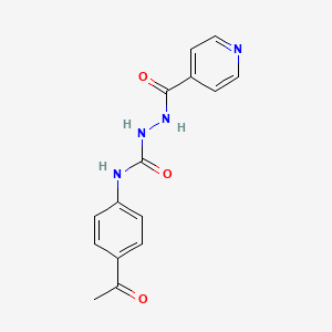 molecular formula C15H14N4O3 B4119889 N-(4-acetylphenyl)-2-isonicotinoylhydrazinecarboxamide 