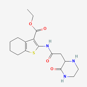 ethyl 2-{[(3-oxo-2-piperazinyl)acetyl]amino}-4,5,6,7-tetrahydro-1-benzothiophene-3-carboxylate
