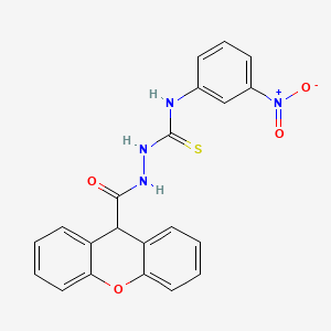 molecular formula C21H16N4O4S B4119912 N-(3-nitrophenyl)-2-(9H-xanthen-9-ylcarbonyl)hydrazinecarbothioamide 