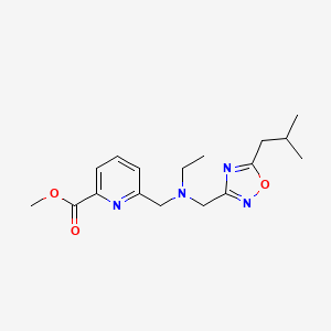 methyl 6-({ethyl[(5-isobutyl-1,2,4-oxadiazol-3-yl)methyl]amino}methyl)pyridine-2-carboxylate